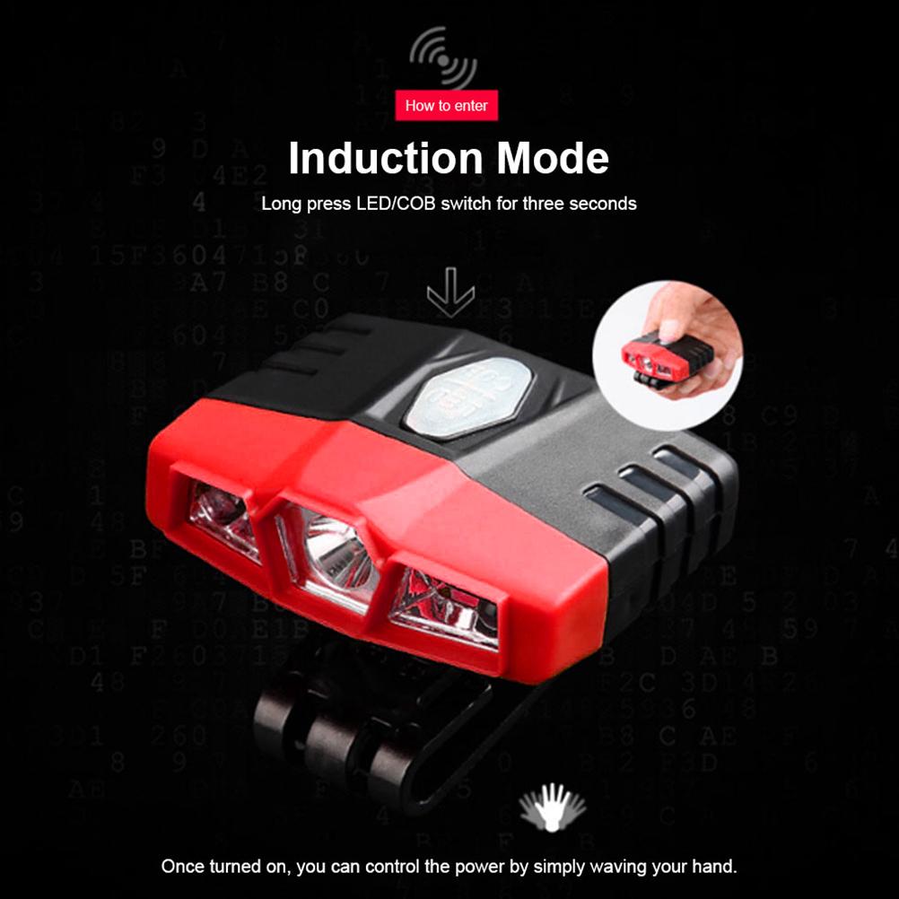 Hat Light Infrared Sensor Flashlight Hands Free Hat Light Headlamp for Fishing Camping Baseball