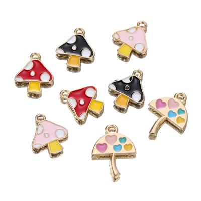 10pcs/lot Enamel Mushroom Charm for Jewelry Making Earring Pendant Bracelet Necklace Charms Diy Jewelry Making Accessories