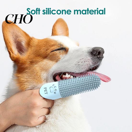 Finger Toothbrush for Pets Pet Silicone Soft Bristles Dog Cover Teeth Cleaner Dogs Cats Puppies Rabbits Gently Removes Plaque