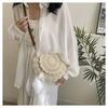 Lace Knit Cotton Crossbody Bag - Hollow Out Straw Shoulder Bag for Beach & Everyday Use
