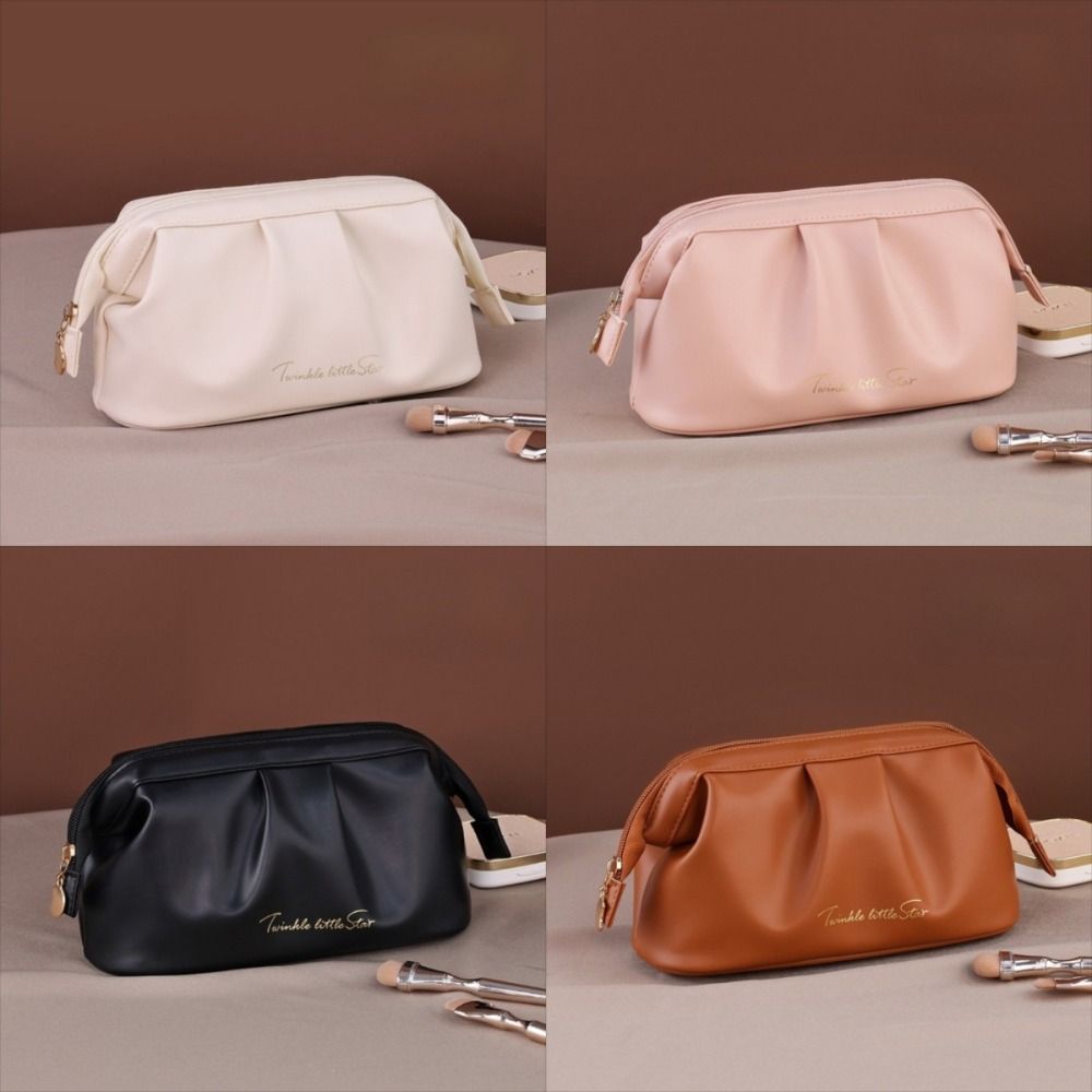 Handheld Makeup Organizer Wide-open Toiletry Storage Bag Creative Women Cosmetic Bag Outdoor