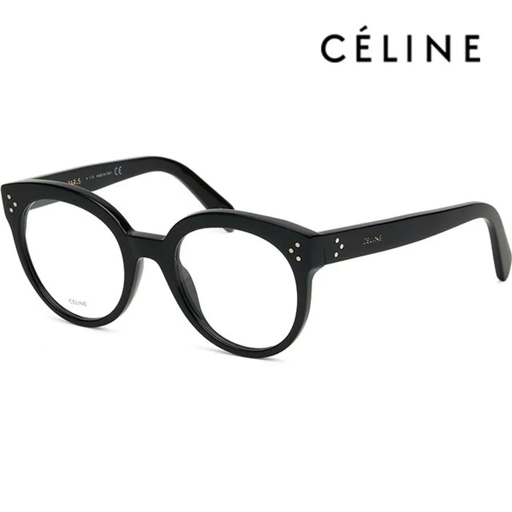 

Celine Eyeglass Frame CL50093I 001 Round Black Oversized Horn-rimmed