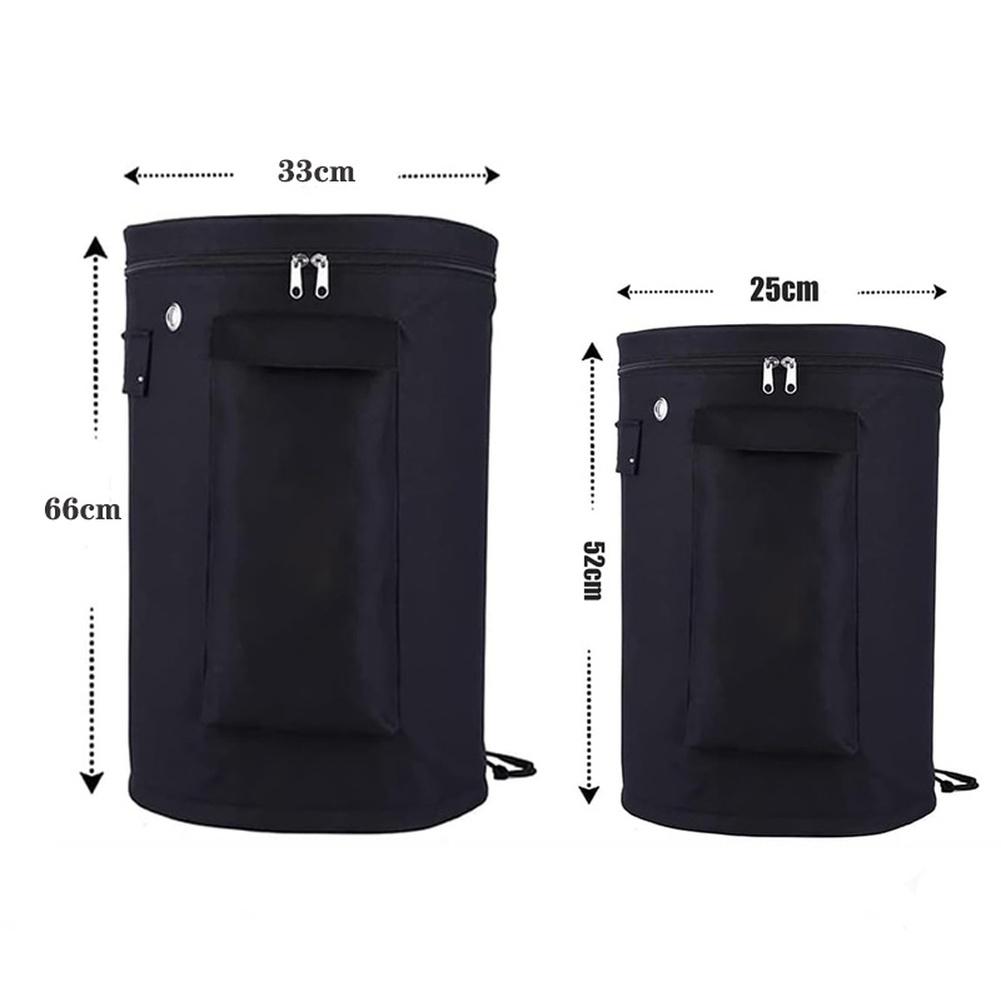 Funda Negra para Cilindro de Propano Tela Oxford 600D Impermeable para Tanques de Gas de 5 kg y 11 kg con Rejillas de Ventilación y Base con Cordón