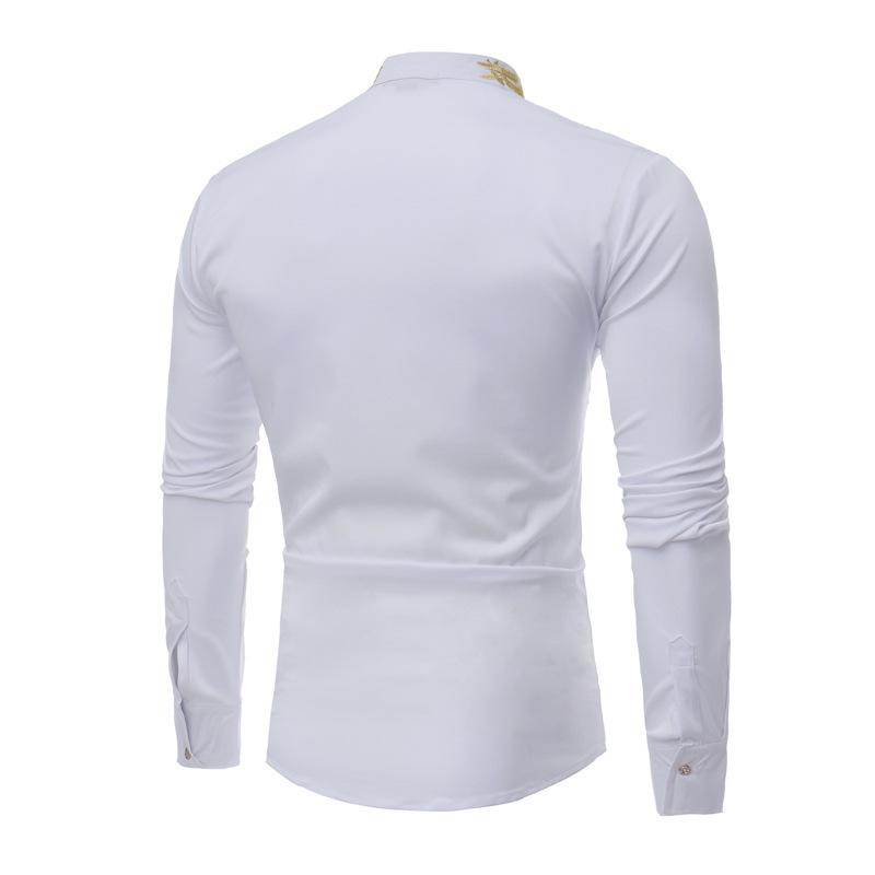 Herren Freizeit Langarmhemden Slim Fit Kentkragen Hemden Formelle Büro Businesshemden für Herren Oberteile