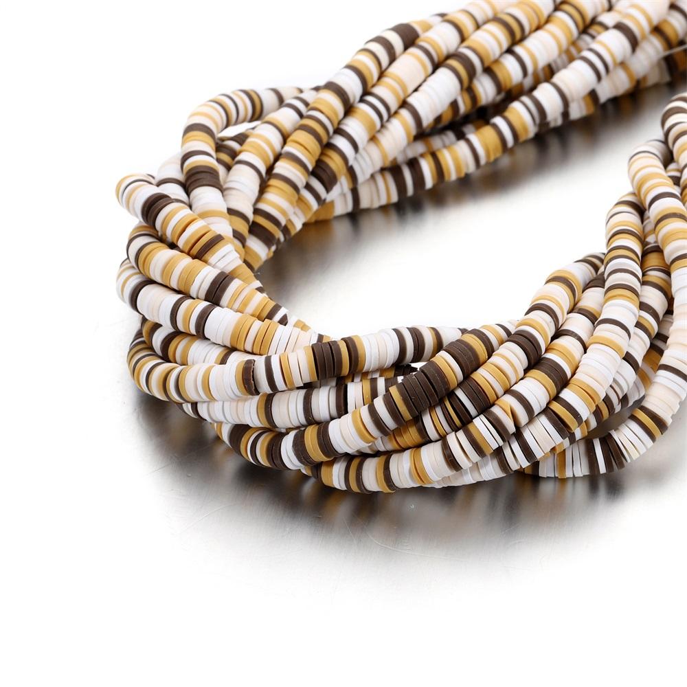 370Pcs/Lot 6mm Flat Round Polymer Clay Beads Chip Disk Loose Spacer Handmade Beads for DIY Jewelry Making Bracelet Necklace