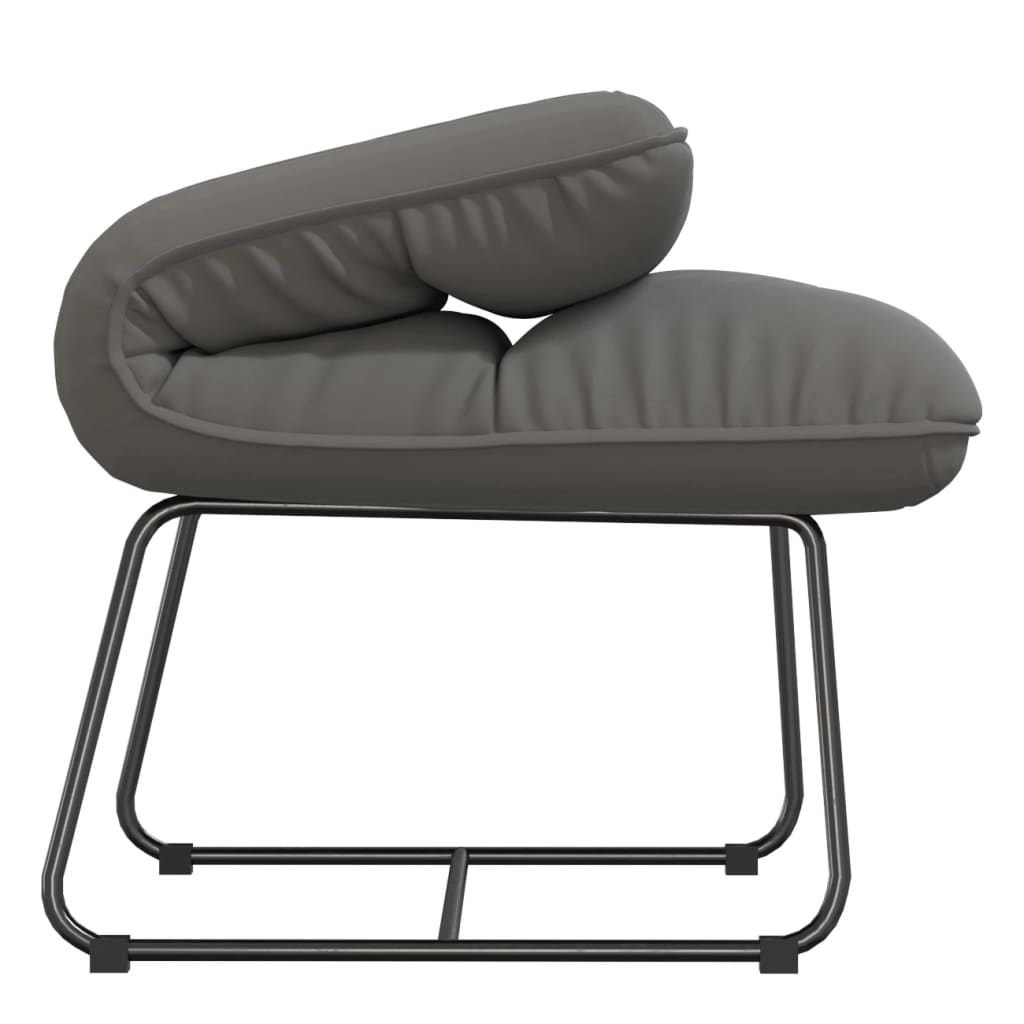Relax Chair with Metal Frame Light Grey Velvet