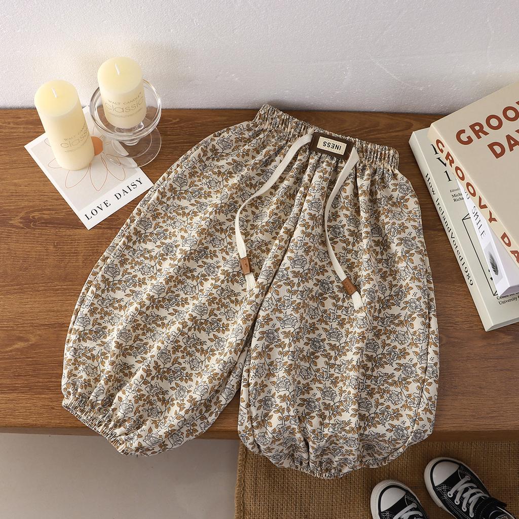 Children's Pants Summer New Korean Loose Fit for Boys and Girls Solid Color Casual Sports Pant Baby Kids Jogger Pants