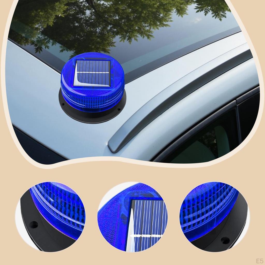 Solar Strobe Light for Car Warning Marine Trucks Crane Tower