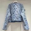 Elegant 3D Floral Embroidery Short Denim Jacket for Women - New 2026 Spring Collection
