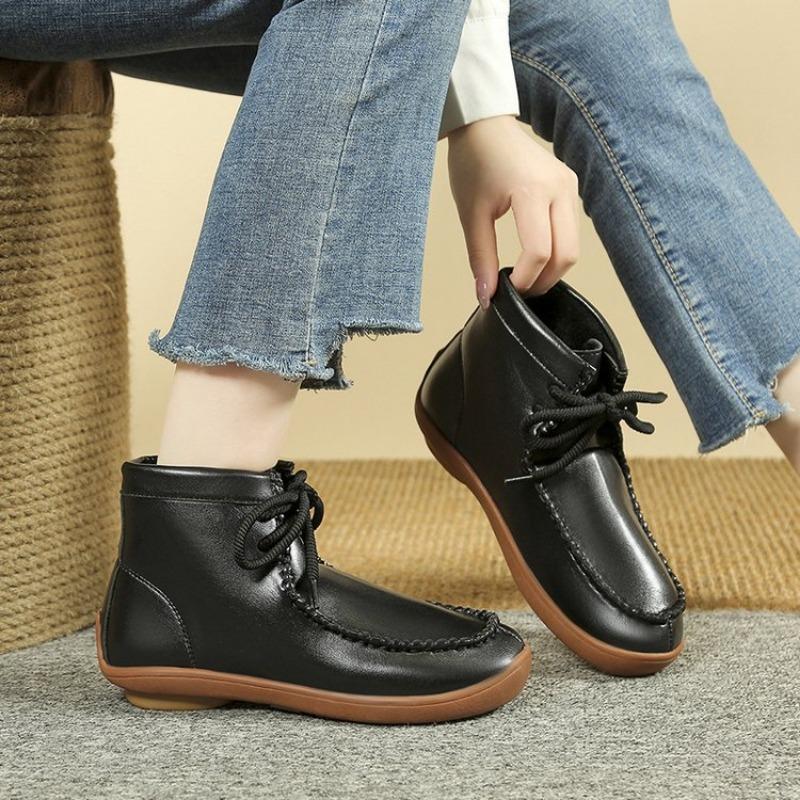 

Модные короткие ботинки большого размера женские осенне-зимние новый стиль низкий каблук ботинки Мартин короткие ботинки женские 36 чёрный