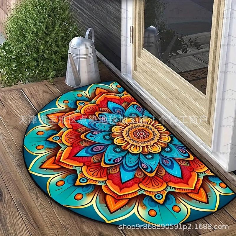 Semi-circular Floor Mat Entrance Door Mat Dirt Resistant Door Mat Kitchen Door Mat