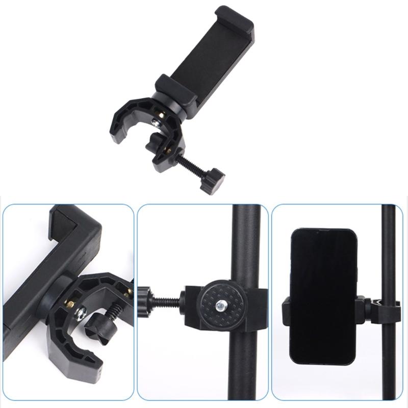 360 Swivels Phone Holder For Camera Flash Mounts Tripod Phone Mount Brackets Expansion Clamp Phone Clip Holder