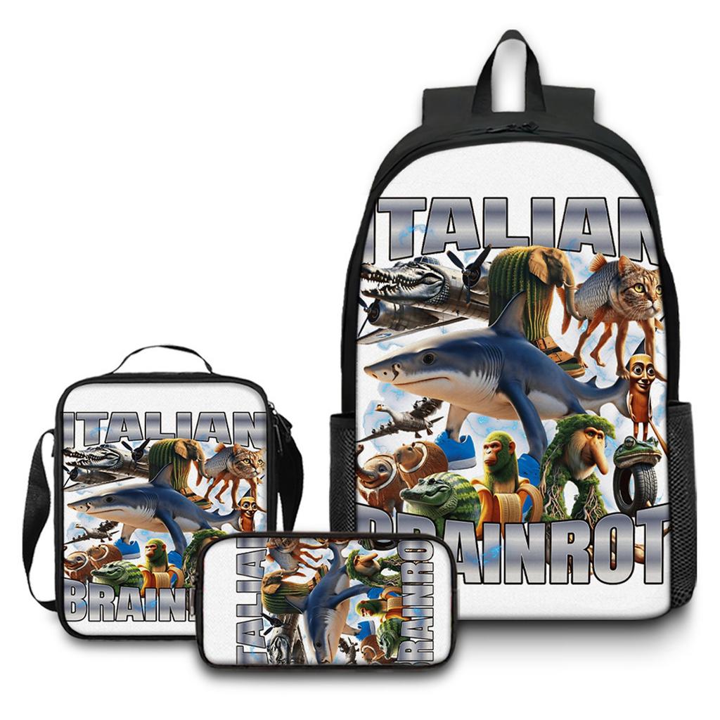Cartoon Printing Casual Shoulder Bag Junior High School Students Large Capacity Backpacks