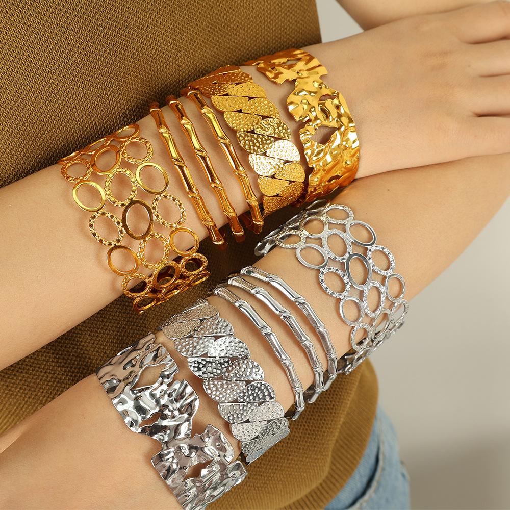 Bracelet Elegant Fashion Gold-Plated Hollow Bamboo Bracelet Retro Fashion Personality
