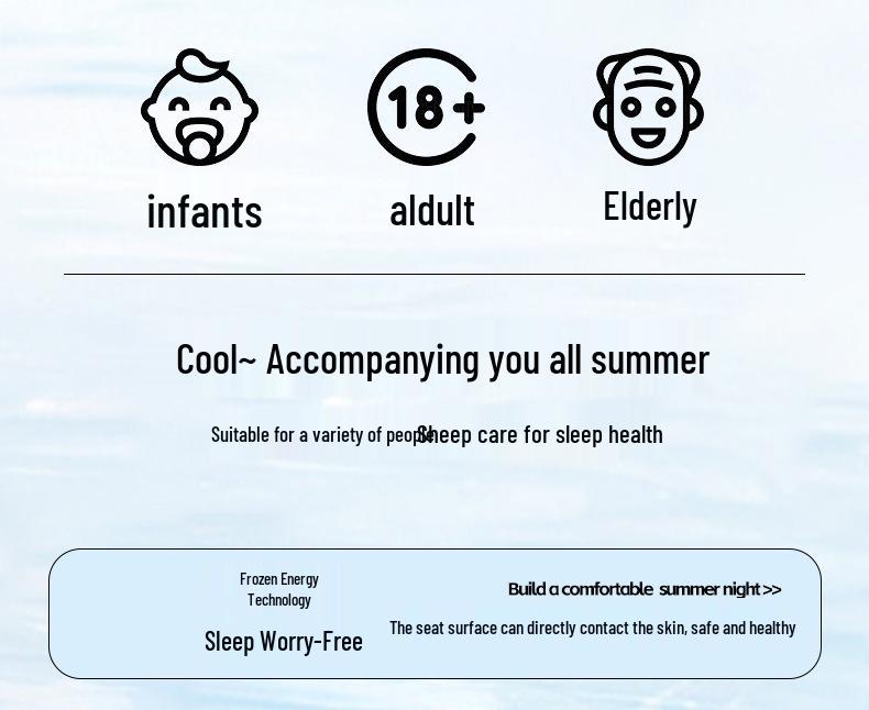 Class A Ice Silk Cooling Mat for Mother-Baby - Summer Bestseller, Washable, Fitted Sheet Design