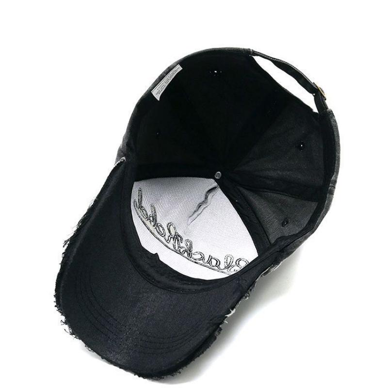 Men's Big Head Cap Vintage Cow-head Embroidery Cowboy Washed Baseball Cap To Make Old Sun Hat Sunscreen Cap
