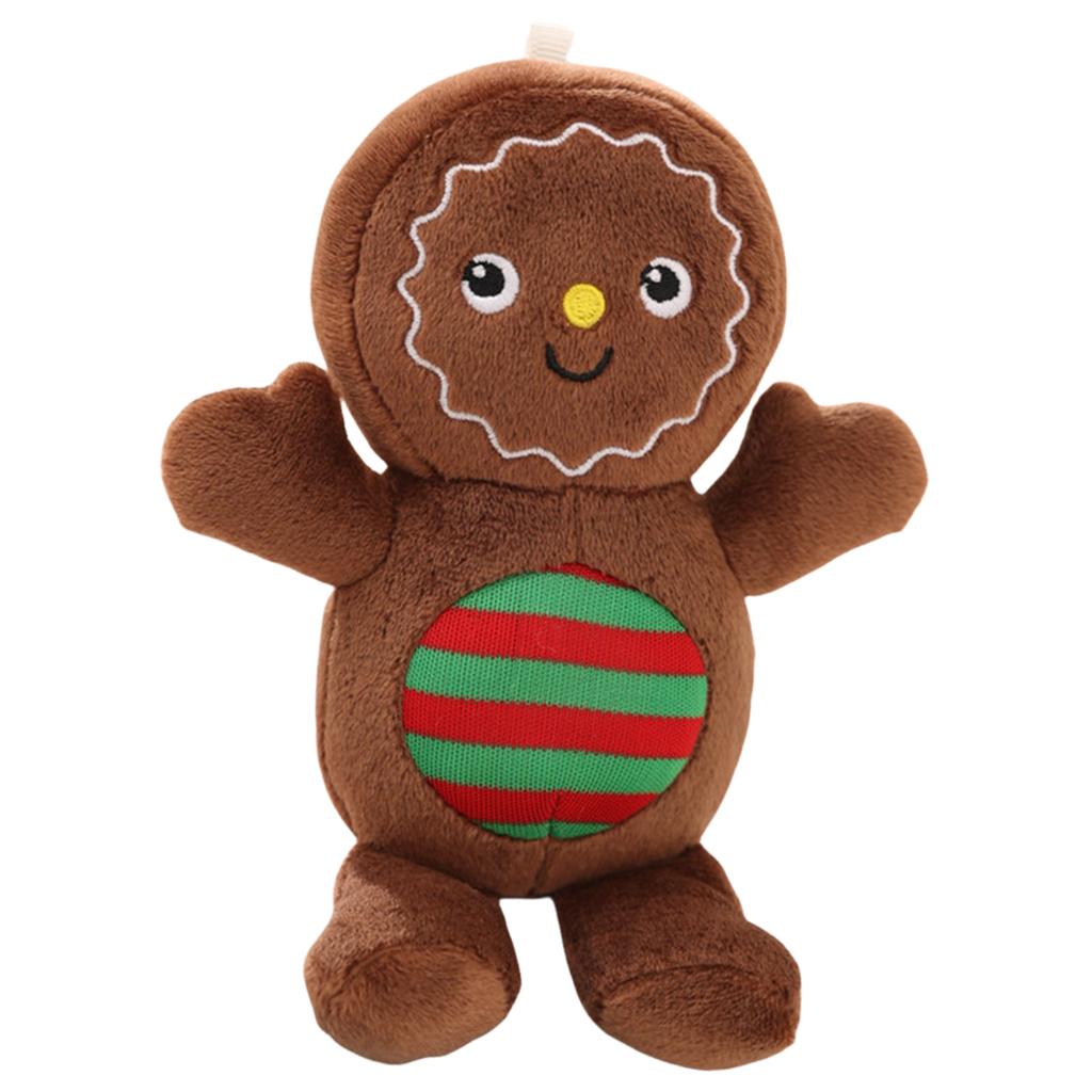 Christmas Gingerbread Man Plush Pillow Sofa Cushion Festive Home Decors Soft Stuffed Gingerbread Man Christmas Tree