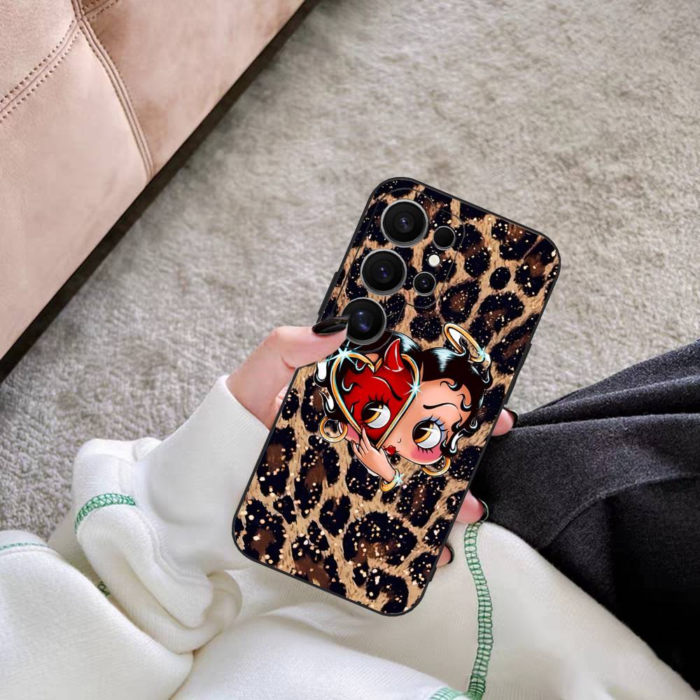 B-Betty-Cute-Boop Phone Case For Samsung S 24 Fe 25 Ultra Plus 20 Lite 21 30 22 23 24 22 Ultra 5G Fundas