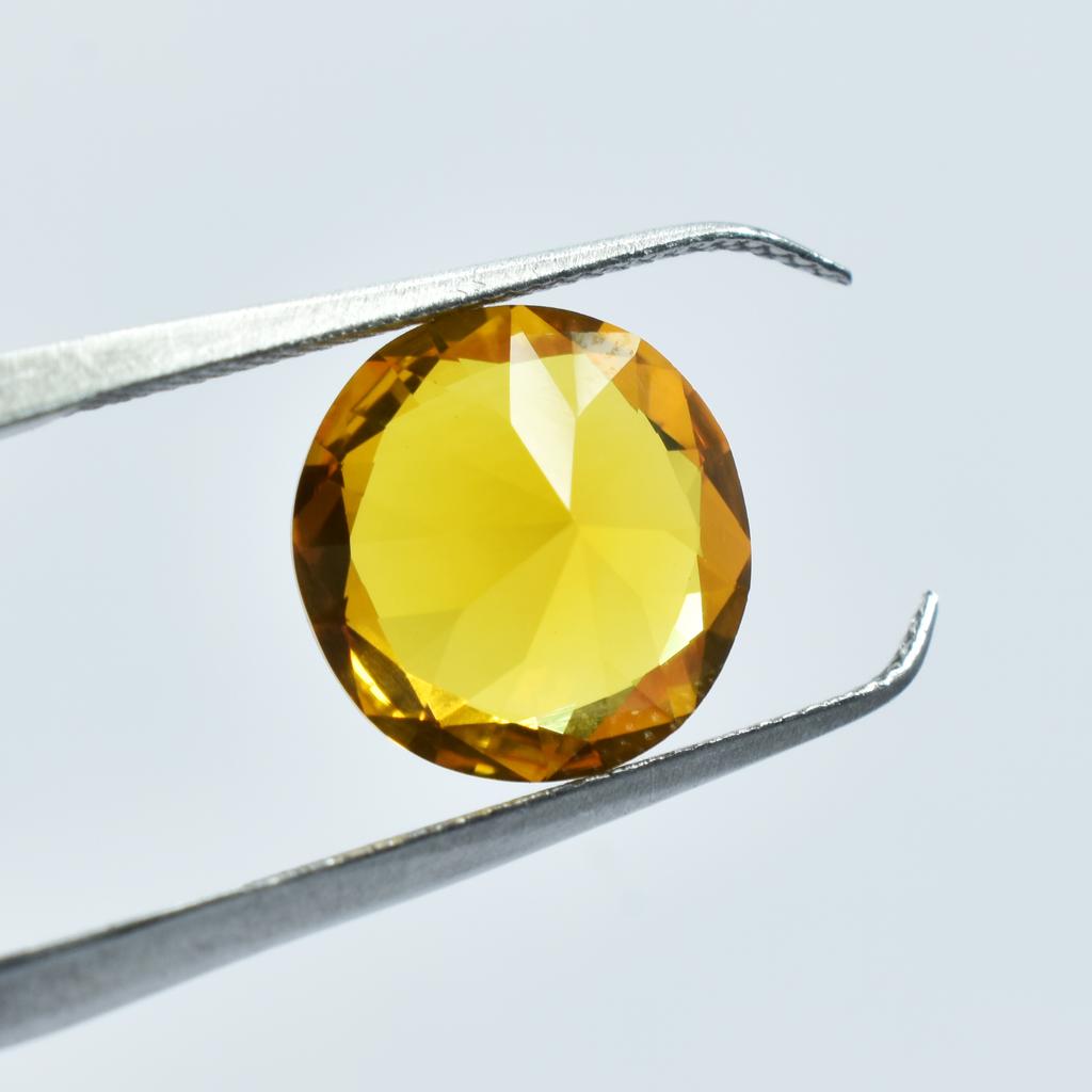 Natural Sapphire Yellow Unique Color Round Cut 5.50 Ct Loose Gemstone CERTIFIED SU-969