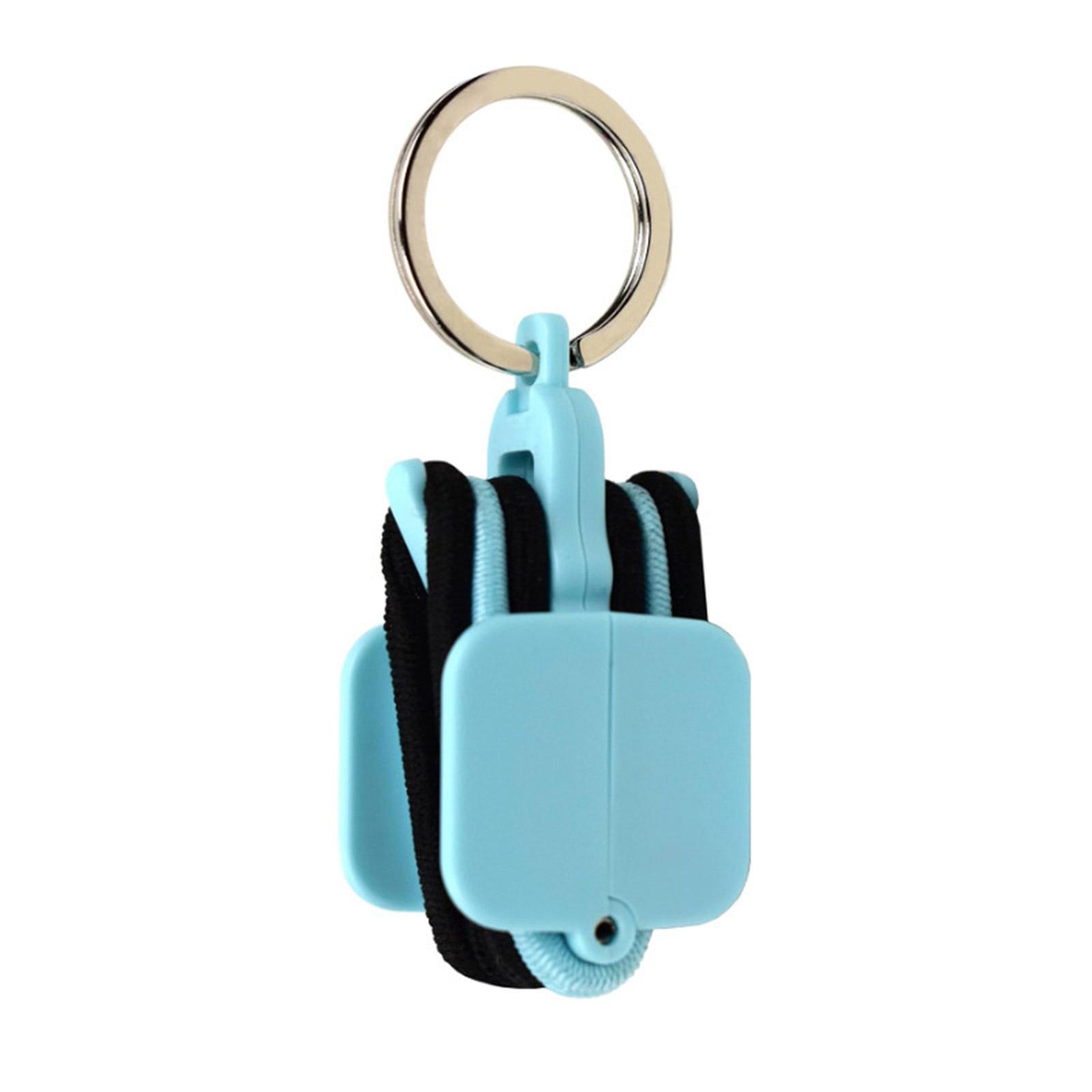 

Органайзер для резинок для волос, органайзер для лент для волос, портативный дизайн, решение для хранения резинок для волос, пластиковая текстура для занятого образа жизни синий