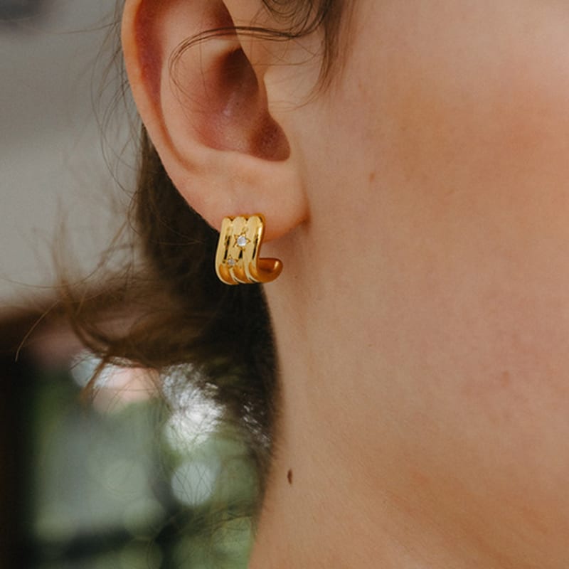 CUD Aurora Stella Hoop Earring