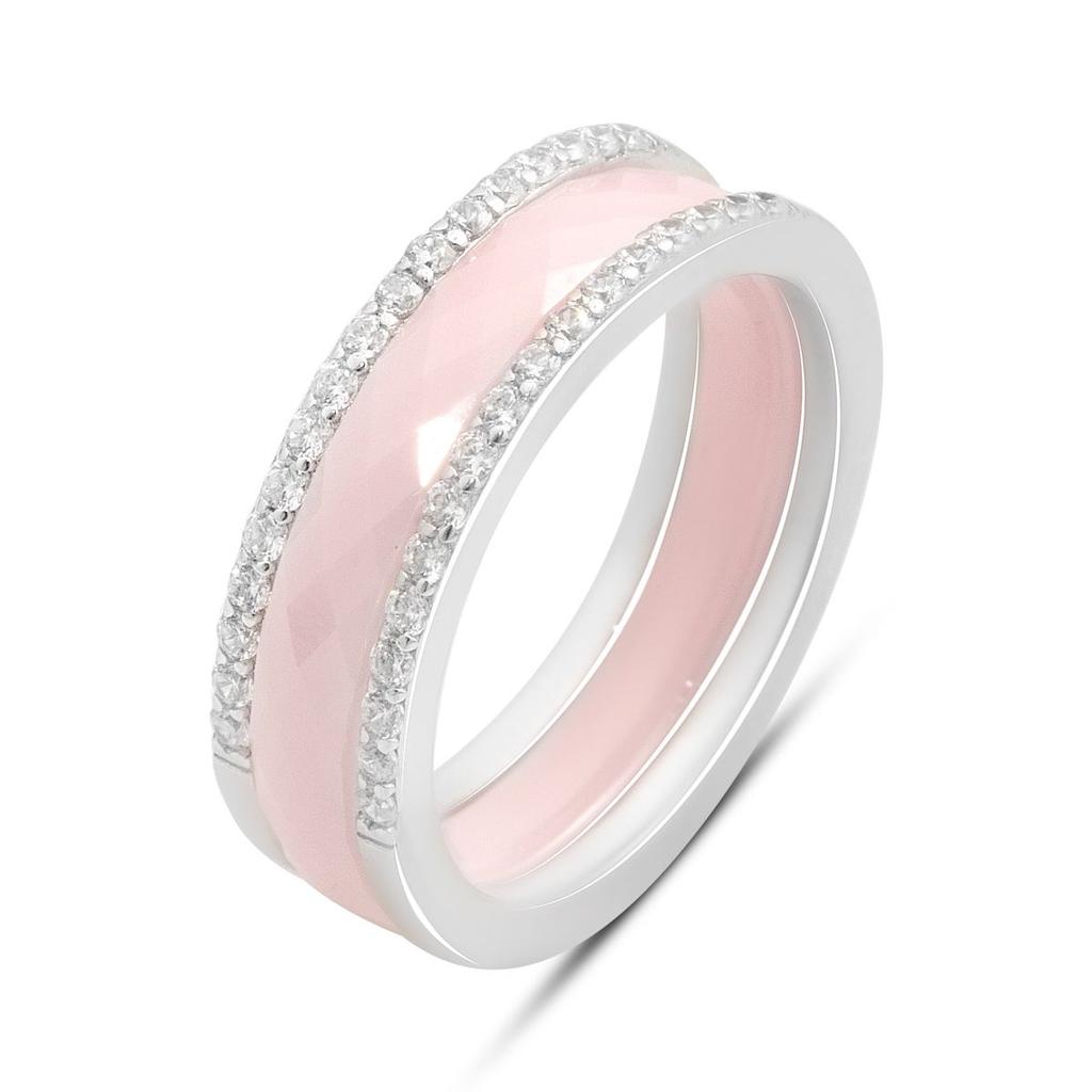 Серебряное кольцо с керамикой, вес изделия 4,88 гр (60002333)