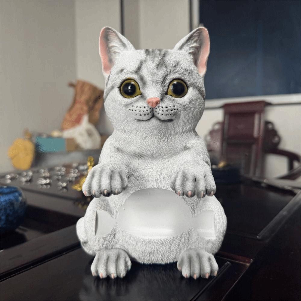 3D Cat Shape Cat Toilet Paper Holder Resin Bathroom Tissue Dispenser  Dorm Room