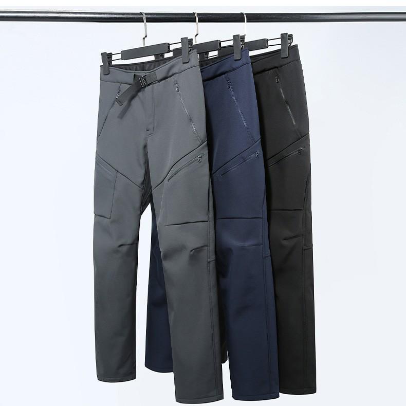 Unisex Windproof Waterproof Fleece-Lined Outdoor Hiking Pants