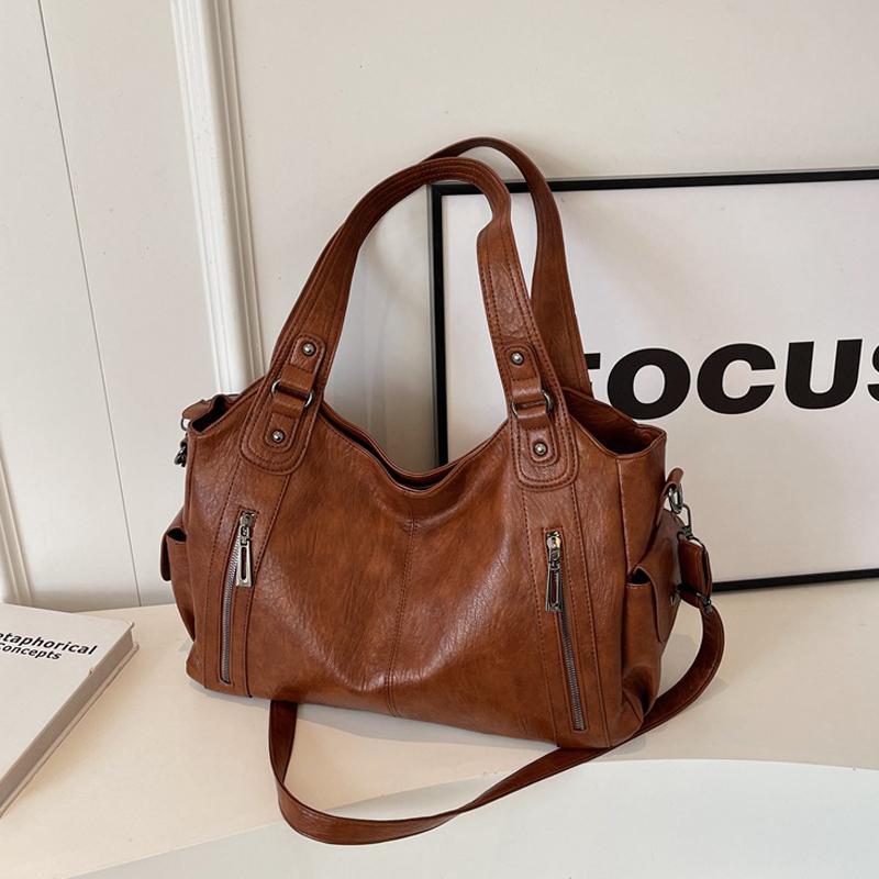 Luxury Women s Handbag European And American Retro Solid Color Texture Shoulder Bag Large Capacity Business Travel Commuting Bag 40cmX25cmX15cm