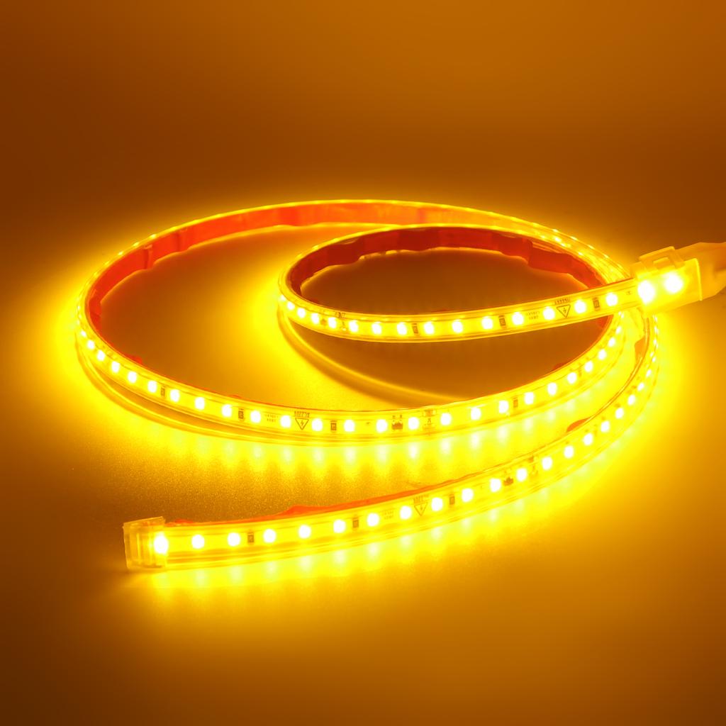 AC 220V Led Strip Lights High Brightness 2835 120 LEDs/M Flexible LED Tape Ribbon Waterproof Diode Rope Light Adhesive EU UK
