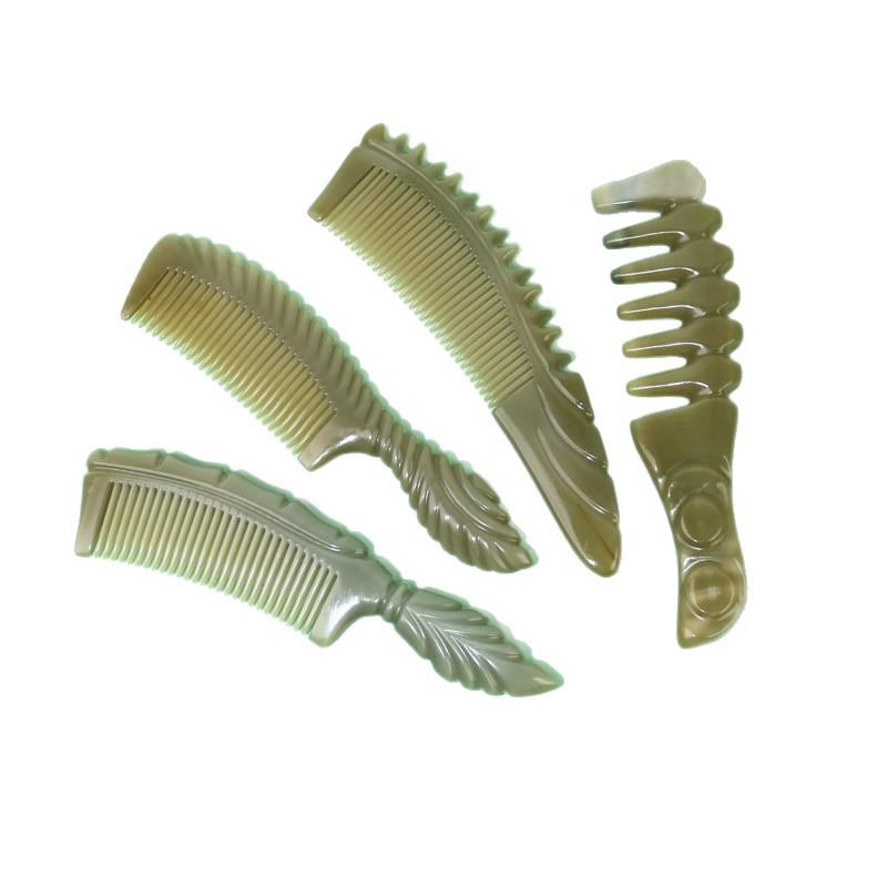 Thickened Premium Engraved White Buffalo Horn Comb - Multiple Styles Available