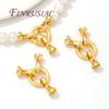 18K Gold Plated Fasteners For Clasps Connectors For Jewelry DIY Bracelets Making Accessories Necklace Clasp Findings
