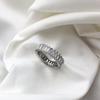 2 * 4 mm D-Farbe VVS1 Smaragdschliff voller Mossanit-Ring für Damen und Herren, 925er Sterlingsilber vergoldet, 18 Karat klassisches Diamant-Ewigkeitsband