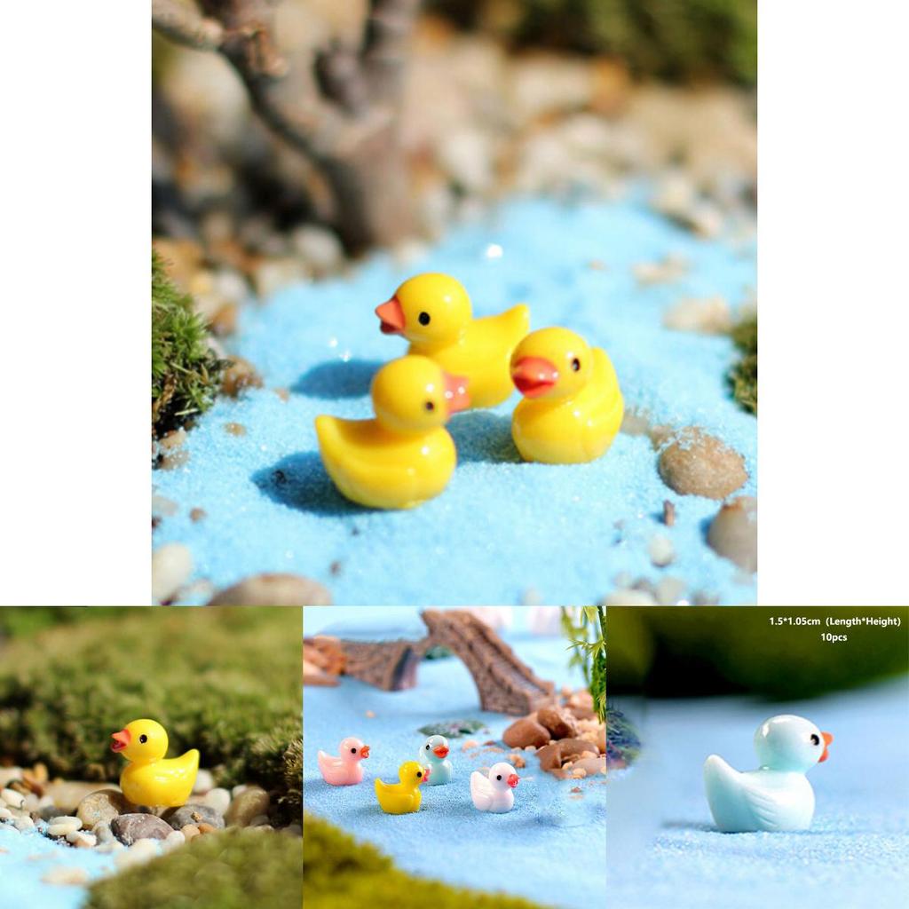 Delightful Mini Colorful Duck Resin Decorations For Enchanting Diy Garden Landscapes