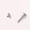 1/10 Stück ASTM F136 Titan-Kugeln Labret Piercing Ohr Flat Tragus Knorpel Helix Conch Ohrring Lippe Nase Piercing Körperschmuck
