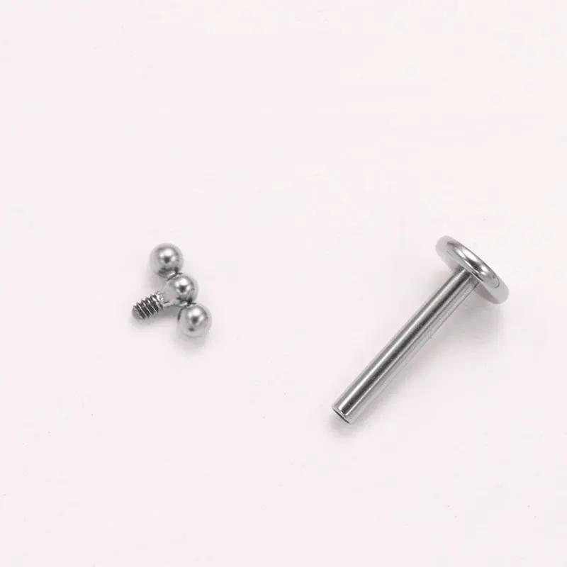 1/10 Stück ASTM F136 Titan-Kugeln Labret Piercing Ohr Flat Tragus Knorpel Helix Conch Ohrring Lippe Nase Piercing Körperschmuck