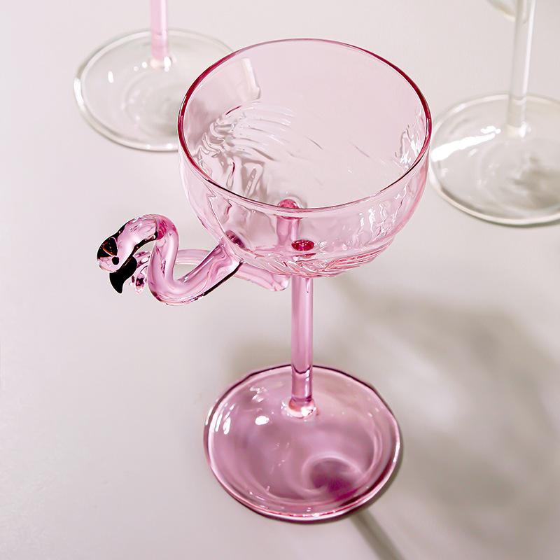 Bicchiere da Vino a Forma di Fenicottero 200ML Calice Creativo da Cocktail per Bar Festa - Bicchieri Unici