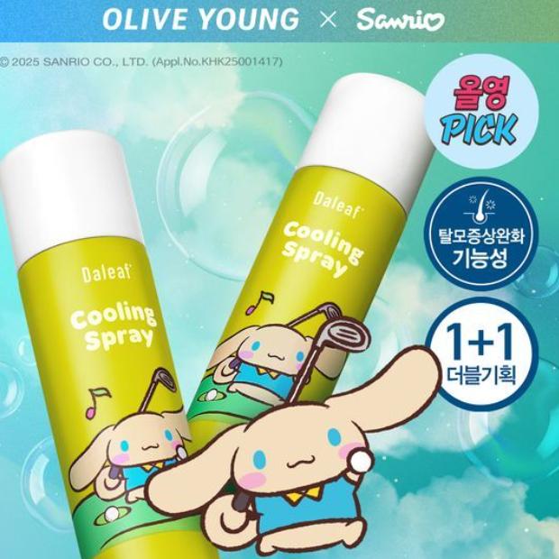 [Sanrio Cinnamoroll Kollaboration] Daleaf Chlorella Better Root Kühlendes Spray 100ml ×2 (1+1) (3 Optionen)