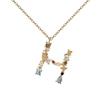 Colorful Zircon Alphabet Necklace: Women's European & American Design