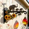Gartendekoration Geschenke Wandmontierter Pflanzer Hängehaken, Tierisches Eisen Hängende Pflanzenhalterung, Einzigartige Rasenkunst Outdoor Heavy Duty Halter für Terrasse Hof