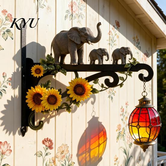 Gartendekoration Geschenke Wandmontierter Pflanzer Hängehaken, Tierisches Eisen Hängende Pflanzenhalterung, Einzigartige Rasenkunst Outdoor Heavy Duty Halter für Terrasse Hof