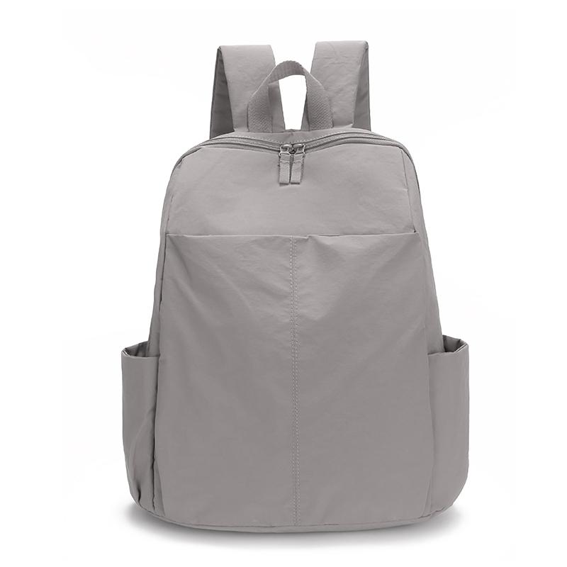 Women's Large Capacity Backpack Men Solid Color Backpack Student Schoolbag