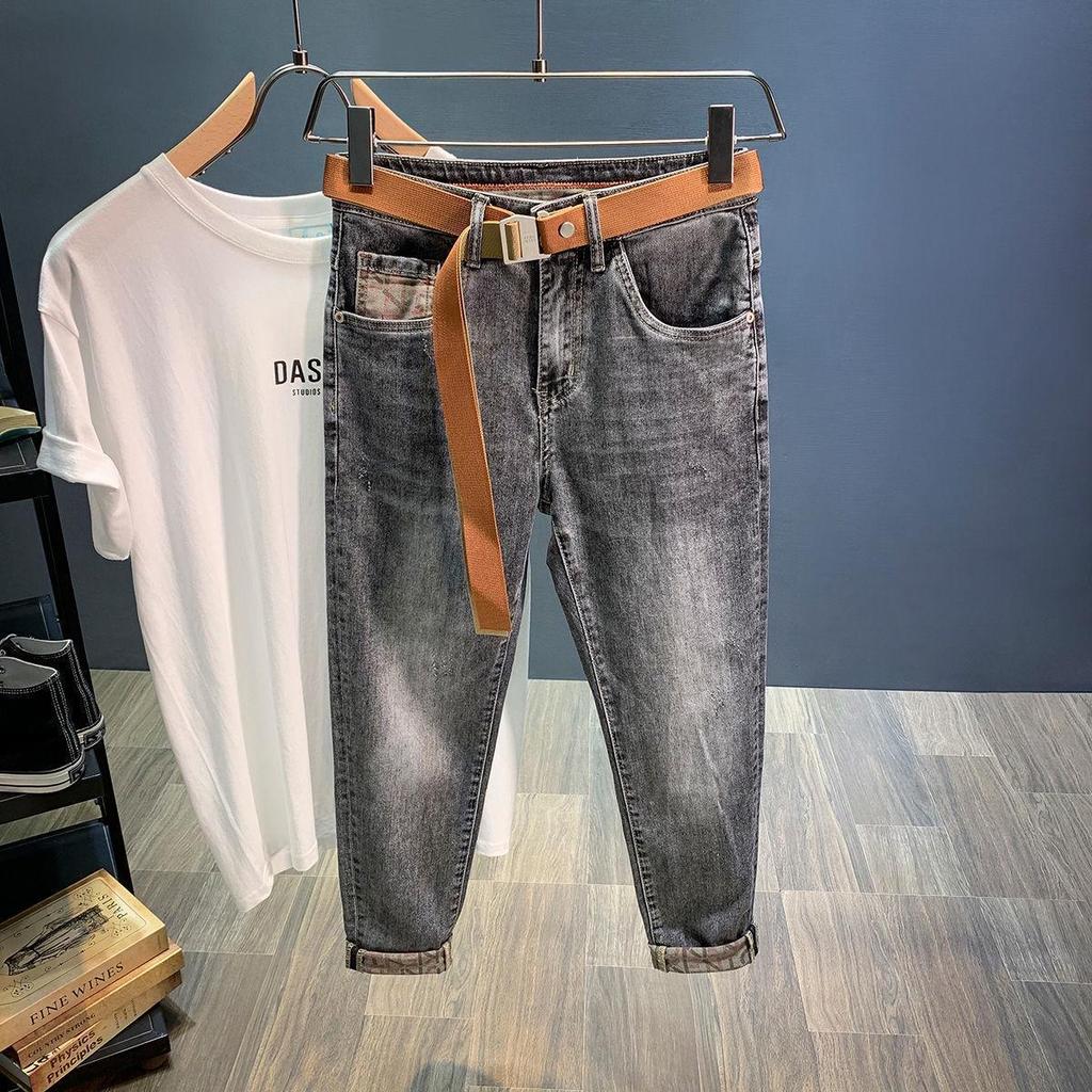 Men's Versatile Nine-Point Casual Jeans