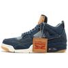 Air 4 Retro Denim Herren-Sneaker Blau Sail Game-Red AO2571-401