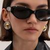 IngeSight.Z 2026 New Fashion Vintage Round Geometry Stud Earring Women Stainless Steel Gold Color Waterproof Jewelry Accessories