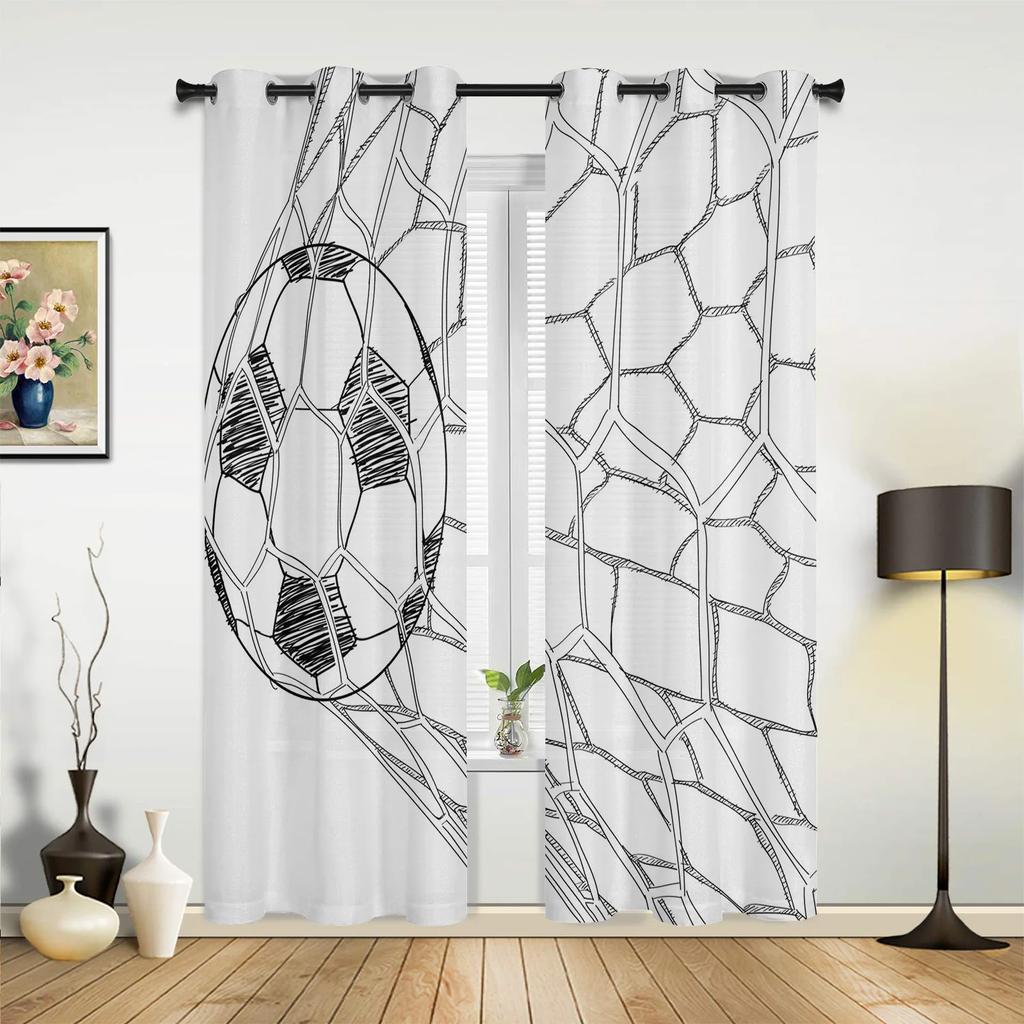 Fotbollsplan Design Gröna Gardiner för Sovrum Vardagsrum Draperier Kök Barnrum Fönstergardin Heminredning