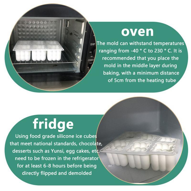 Diy Silicone Mould Baking Cake Molds For Chocolate Bar Truffle Pastry Pudding Cheesecake Baking French Dessert Ice Cream Mould