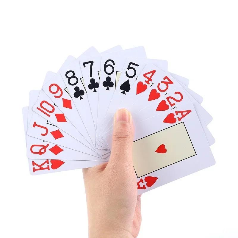 Waterproof Plastic Playing Cards Baccarat Texas Hold'em PVC Poker Club Cards Board Games 2.48*3.46 Inch Card Game