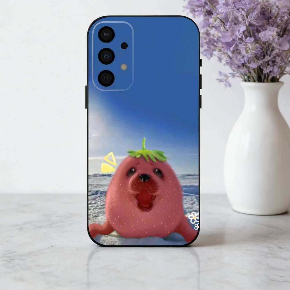 S-Seal F-Funny C-Cute Phone Case For Samsung Galaxy A73,A72,A71,A70,A53,A52,A51,Others Soft Black Cover