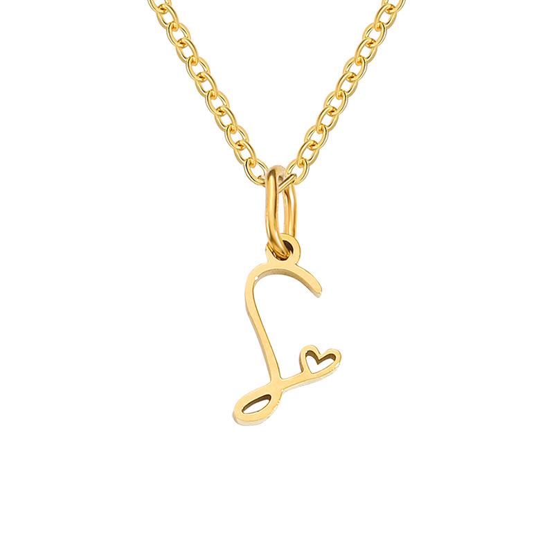 eManco Women's Niche Stainless Steel Letter Clavicle Necklace